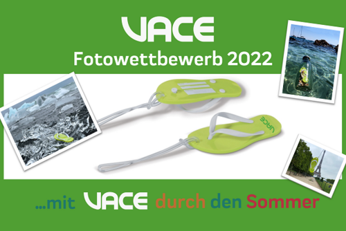 VACE Fotowettbewerb mit grünem Flipp Flopp