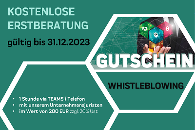 Gutschein Whistleblowing gültig bis 31.12.2023